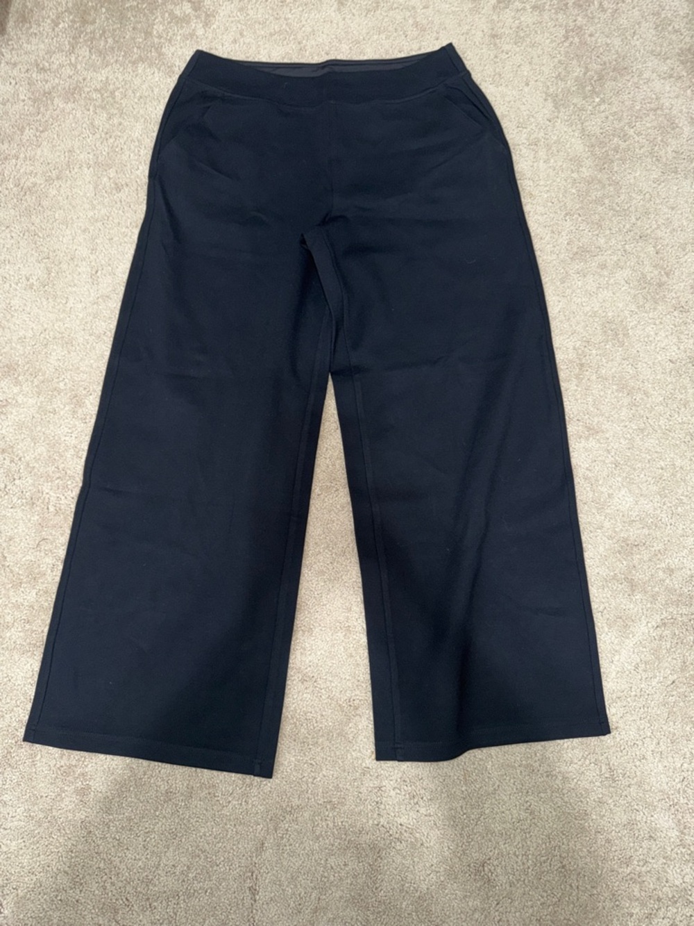 NWT Belle by Kim Gravel Black Wide-Leg Ponte Pants